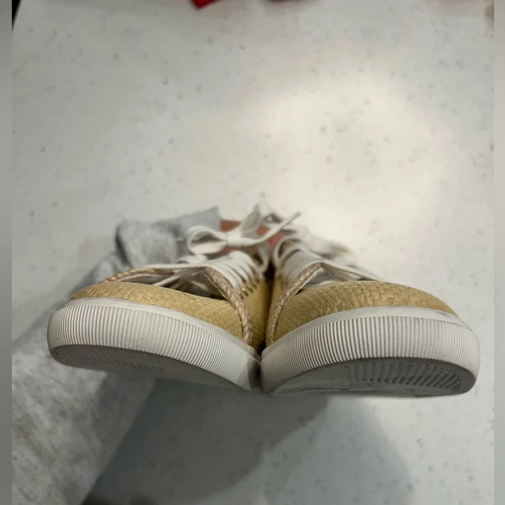 Jack Rogers Woven Raffia Sneakers Size 8